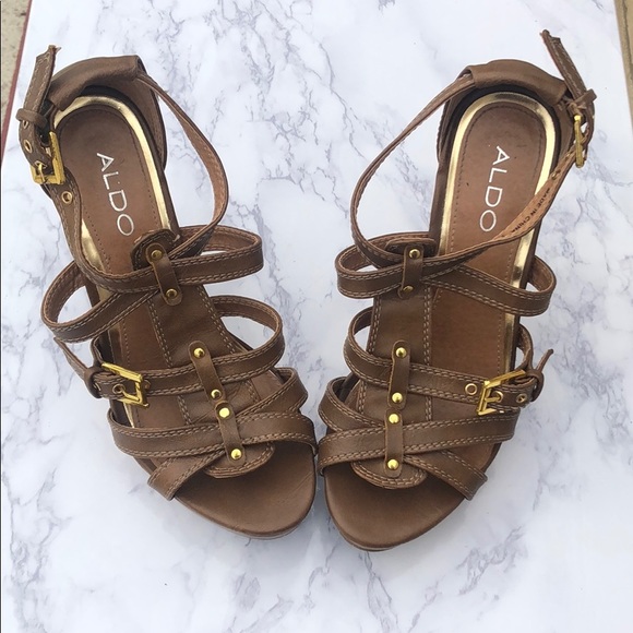 Brown leather Wedges - Picture 4 of 4